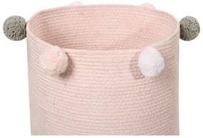 Светлорозова текстилна детска кошница за играчки ø 30x30 cm Bubbly – Lorena Canals