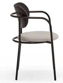 Черно-сив трапезен стол в декор от пепел Eclipse - Teulat