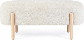 Кремава подплатена пейка от прежда с примки от букле Dayla – Bizzotto