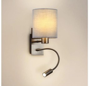 Brilagi - LED Гъвкав аплик NUBILA 1xE27/25W/230V + LED/3W матов хром/сив
