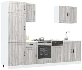 3314777 vidaXL Комплект кухненски шкафове от 7 части Lucca, инженерно дърво