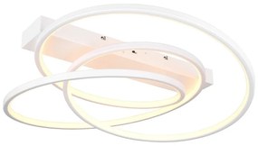 Бяло LED затъмняващо се осветително тяло за таван 49x64 cm Darvin – Trio