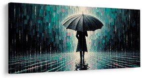 Картина на платно – Мистериозна фигура в дъжда