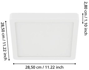 Бяло LED осветително тяло за таван 28,5x28,5 cm FUEVA 5 – EGLO