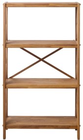 Стелаж от масивен дъб в естествен цвят 70x124 cm X-Shelf – Unique Furniture