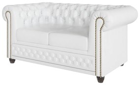 Бял диван от изкуствена кожа 148 cm York - Ropez