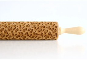 Дървен релефен валяк за тесто Cherries - Valek