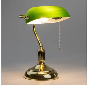 Brilagi - Настолна лампа BANK OFFICE 1xE27/60W/230V златна/зелена