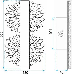 СТЕНЕН LED АПЛИК G147-2W GOLD BRUSH