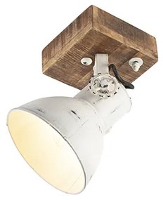 Индустриален прожектор бял с мангово дърво 18 см - Mangoes