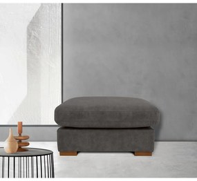 Антрацитен табуретка от изкуствена кожа Hamburg – Scandic