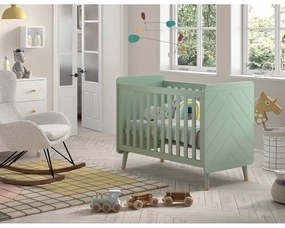 Детско креватче от масивен бор в петролен цвят 60x120 cm BILLY – Vipack