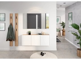 Бяла висяща стойка за обувки от декор от дъб Libbiano – Germania