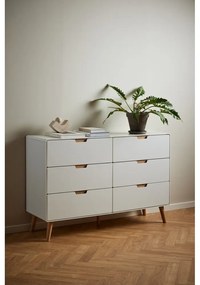 Бял скрин 135x90x40 cm Lowell – Actona