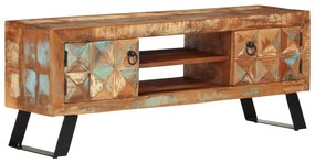 354321 vidaXL ТВ шкаф, 112x30x45 см, регенерирано дърво масив