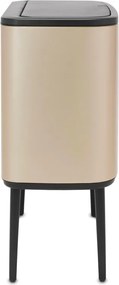 Кош за боклук Brabantia Bo Touch 1003213, 36 л, Плавно и безшумно отваряне, Голям отвор, Златен металик