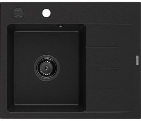 Mexen Ben гранитна кухненска мивка с една камера с извод, лява 600 x 500 мм,