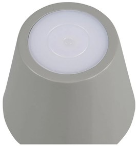 Сива LED настолна лампа с метален абажур (височина 21 cm) Diaz – Trio