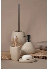 Бежова керамична четка за тоалетна Pion - Wenko