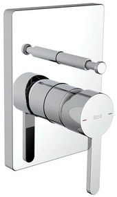 Смесител за вграждане A5A0C8AC0K, Roca, Square, за вана-душ, керамична глава, хром, 12х16см