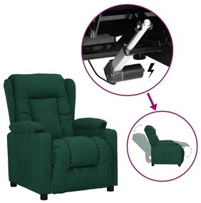 3093429 vidaXL Изправящ стол, тъмнозелен, текстил