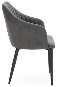 Тъмносиви тапицирани трапезни столове в комплект 2 бр. Nadi – Marckeric