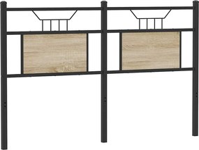 4106825 vidaXL Резервна табла за легло Дъб Сонома 140 cm Изработена дървесина и стомана