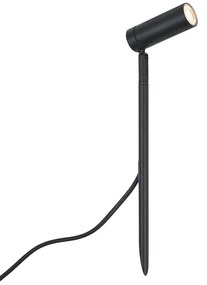 Градински LED прожектор черен 40см регулируем IP65 с кабел и щепсел - Carl