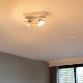 Модерен прожектор бял 2-светлина - Master 111