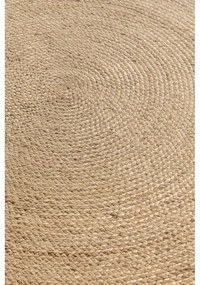 Двустранен ютен кръгъл килим в естествен цвят ø 140 cm Braided Ivory – Hanse Home