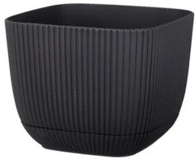 Horecano - Квадратна саксия №1 - 8.2x8.2xh7.1cm 270ml АНТРАЦИТ (G-381-A)