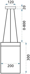 Лампа LED APP889-CP CHAIN