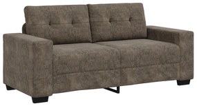 4105133 vidaXL Диван за двама, тъмен сив, 140 см, изкуствена кожа