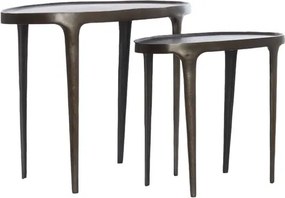 Метални кръгли странични масички в комплект от 2 бр. 33x70 cm Arica – Light &amp; Living