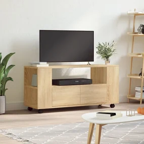 833745 vidaXL ТВ шкаф, сонома дъб, 102x34,5x43 см, инженерно дърво