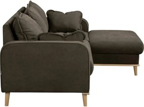 Кафяв ъглов диван (десен ъгъл) Beata - Ropez