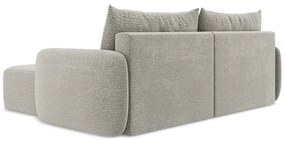 Светлосив разтегателен ъглов диван с място за съхранение (десен ъгъл) Kalena – Makamii