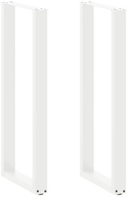 4013241 vidaXL Крака за бар маса, U-образни, 2 бр., бели, 40 x (110-111) см, стомана