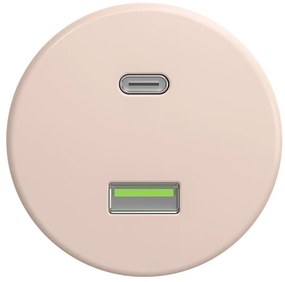 Kliklap - Ретро безрамков USB контакт A+C, старорозов