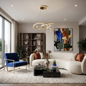 ВИСЯЩА ТАВАННА ЛАМПА LED G158-CP GOLD