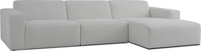 Бял ъглов диван от букле (десен ъгъл) Roxy – Scandic