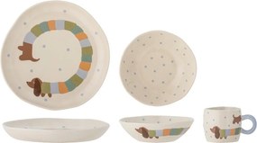 Глинен детски комплект за хранене 3 бр. Charlie – Bloomingville Mini