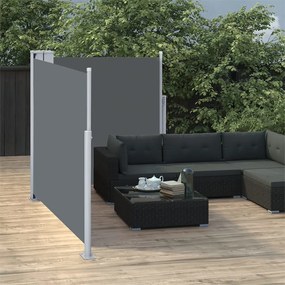 48444 vidaXL Прибираща се странична тента, антрацит, 100x600 см