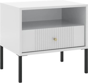 Нощно шкафче LUE бяло/черно