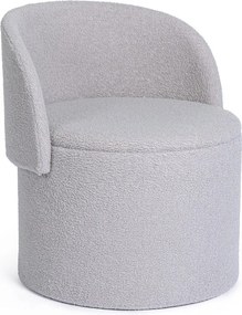 Светлосива табуретка от прежда с примки от букле Anthea – Yes Everyday