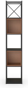 Библиотека в черен и тухлен цвят 36x179 cm Anya – Marckeric