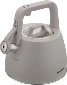 Свирещ чайник Klausberg KB 7916, 2.5 л, Топлоизолирана дръжка, Индукция, Сив