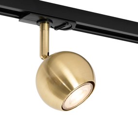 Модерна 1-фазова релсова система 3-светлина черна със злато - Gissi