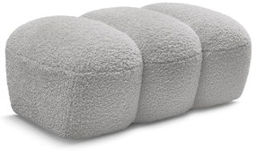 Светлосива табуретка от прежда с примки от букле Hippolyte – Bobochic Paris