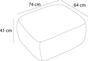 Светлосива табуретка от прежда с примки от букле Montaigne – Bobochic Paris